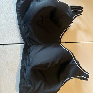 Livi Active Black Sports Bra with White Accents